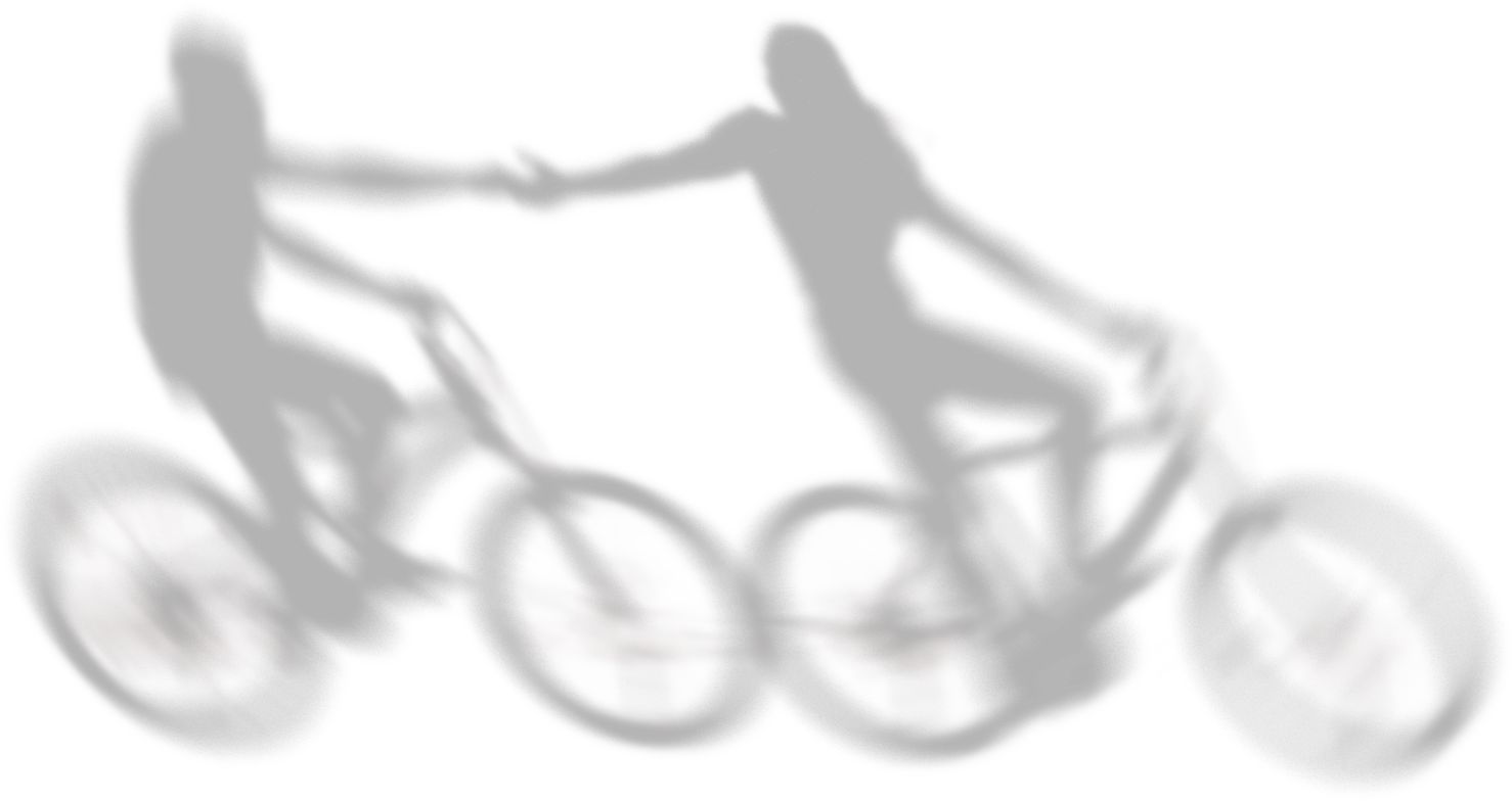 Decorative Couple Biking Shadow